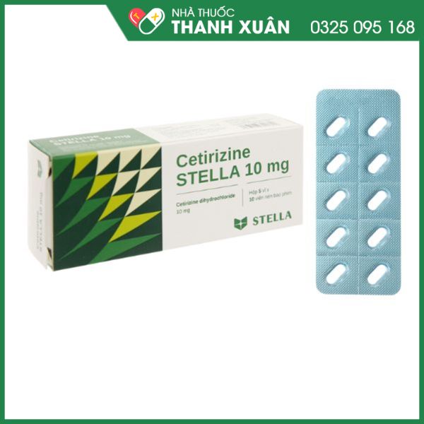 Cetirizine Stella 10mg giảm triệu chứng viêm mũi dị ứng